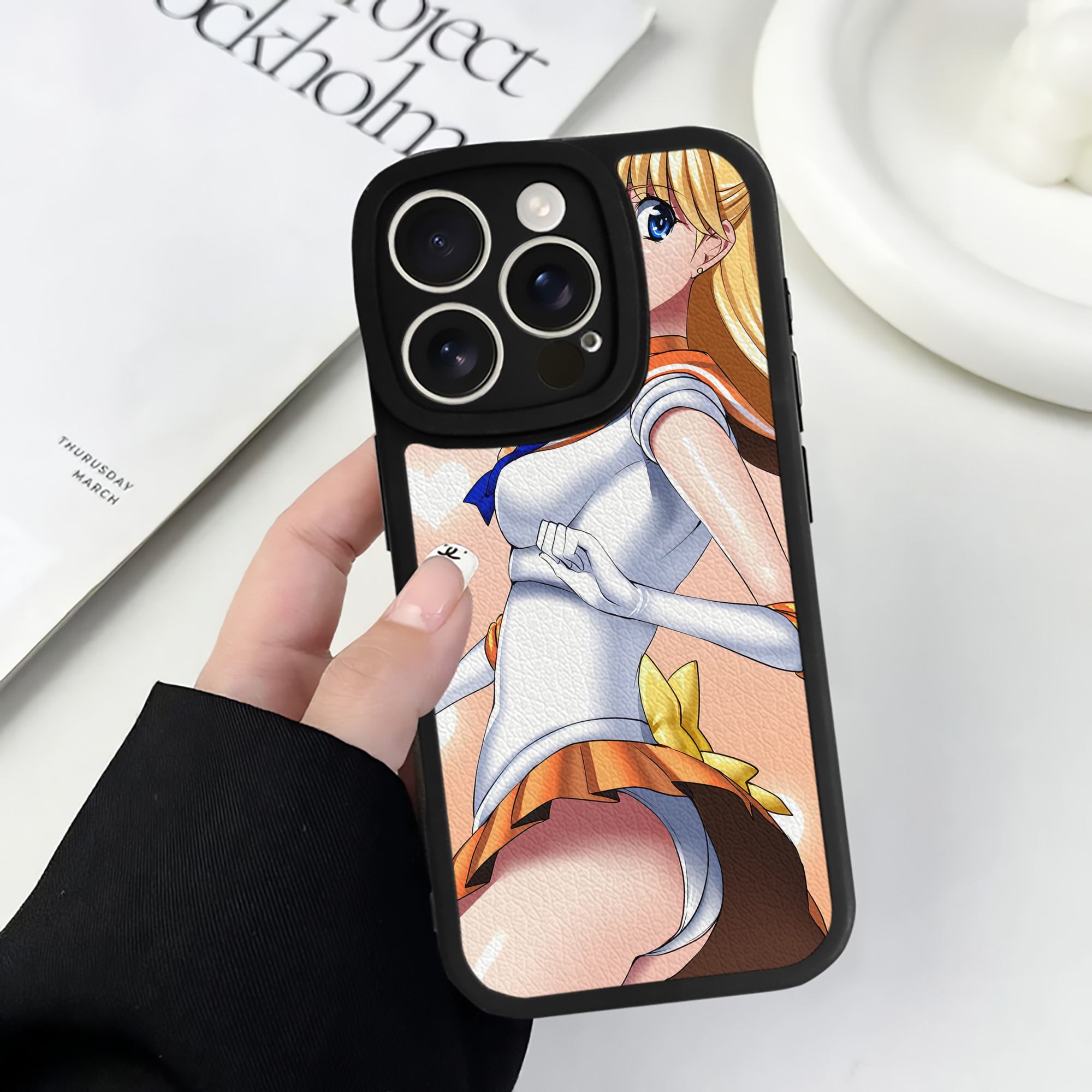 （画像用） 美少女戦士セーラームーン Sailor Moon 【iPhone 16シリーズ対応】シリコンスマホケース（レザー調） 材質：シリコン